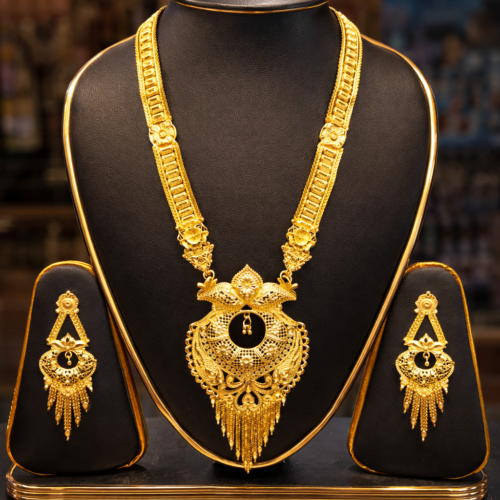 Royal Filigree Gold Plated Necklace Set